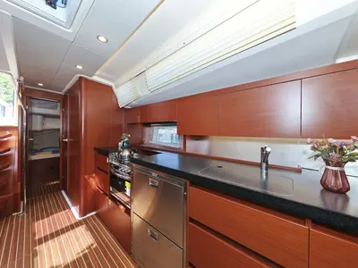 Galley of Uptown Girl, a Hanse 508 sailboat at Dubrovnik, Croatia