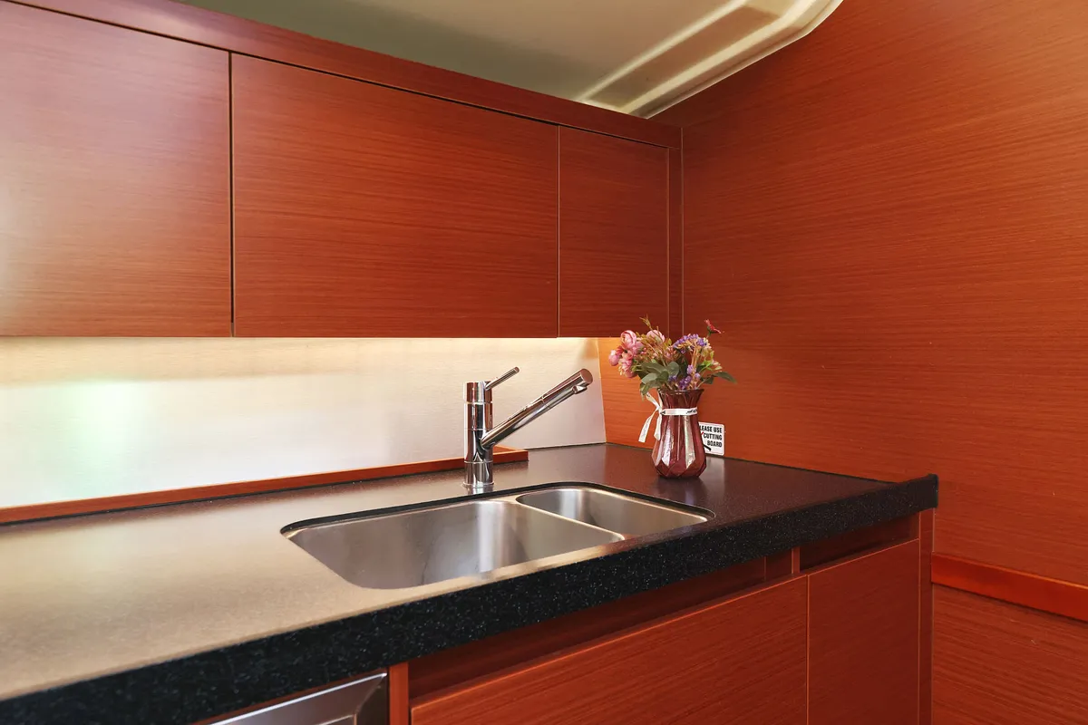 Galley of Uptown Girl, a Hanse 508 sailboat at Dubrovnik, Croatia