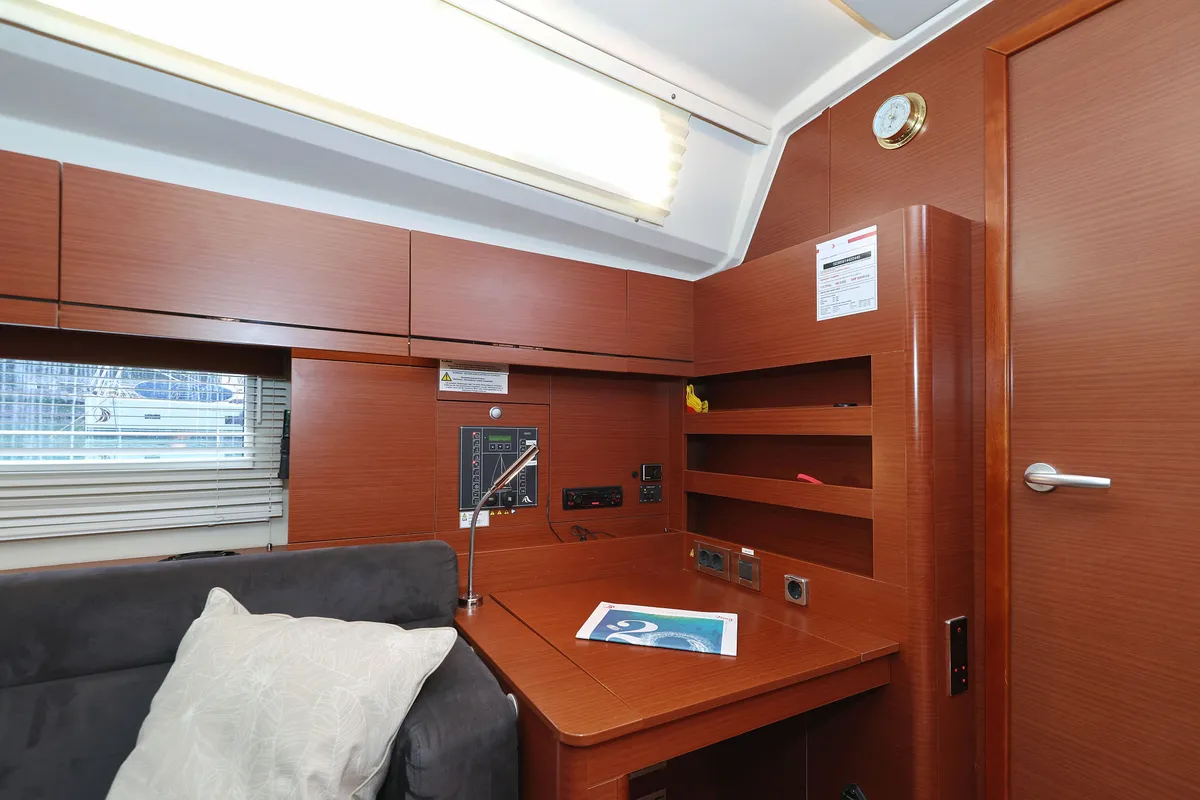 Salon of Uptown Girl, a Hanse 508 sailboat at Dubrovnik, Croatia