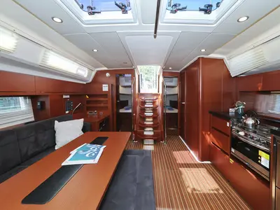Salon of Uptown Girl, a Hanse 508 sailboat at Dubrovnik, Croatia