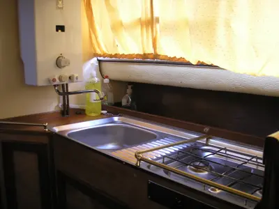 Galley of Amy, a Gulet Weekender 750 motorboat at Woudsend, Netherlands