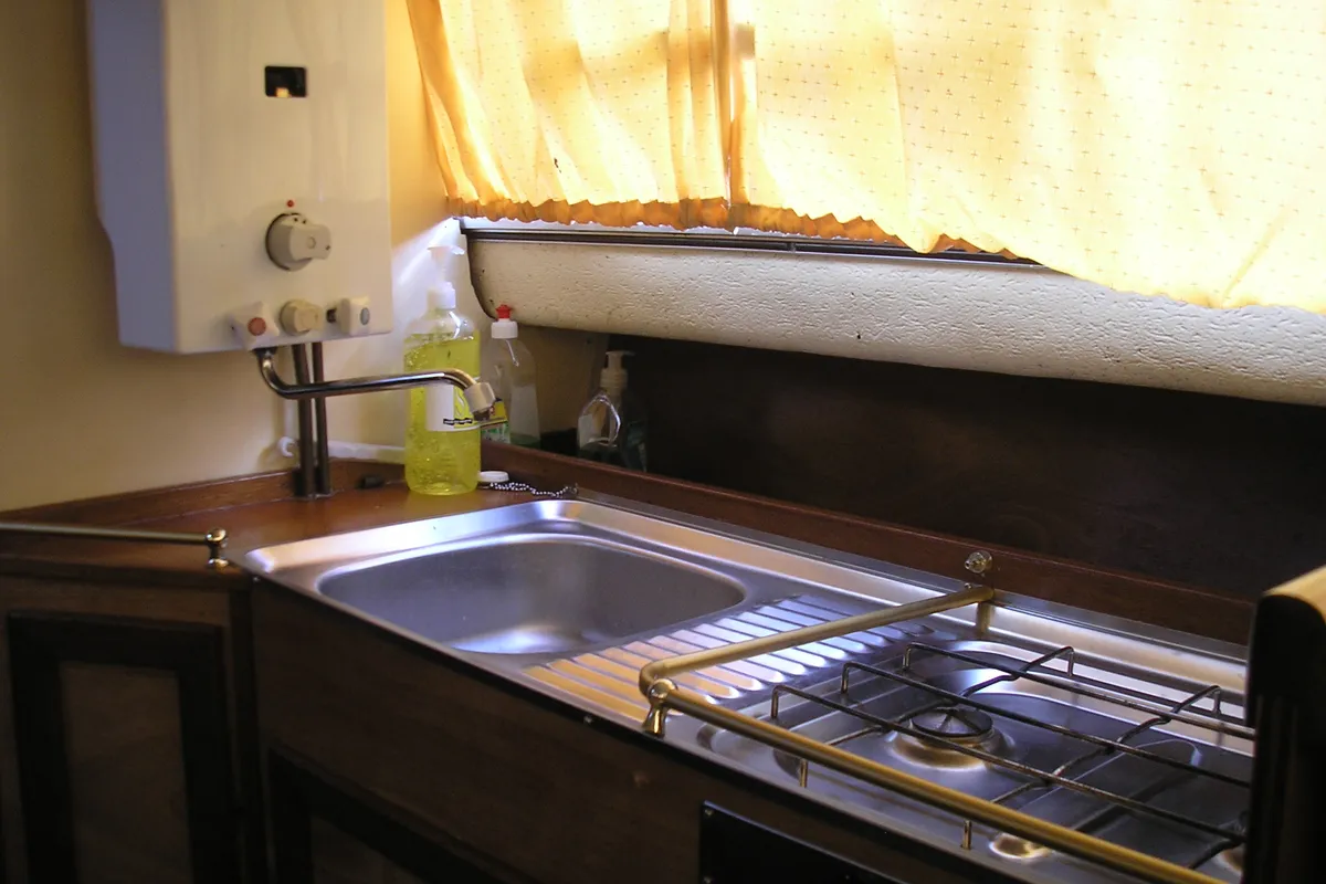 Galley of Amy, a Gulet Weekender 750 motorboat at Woudsend, Netherlands