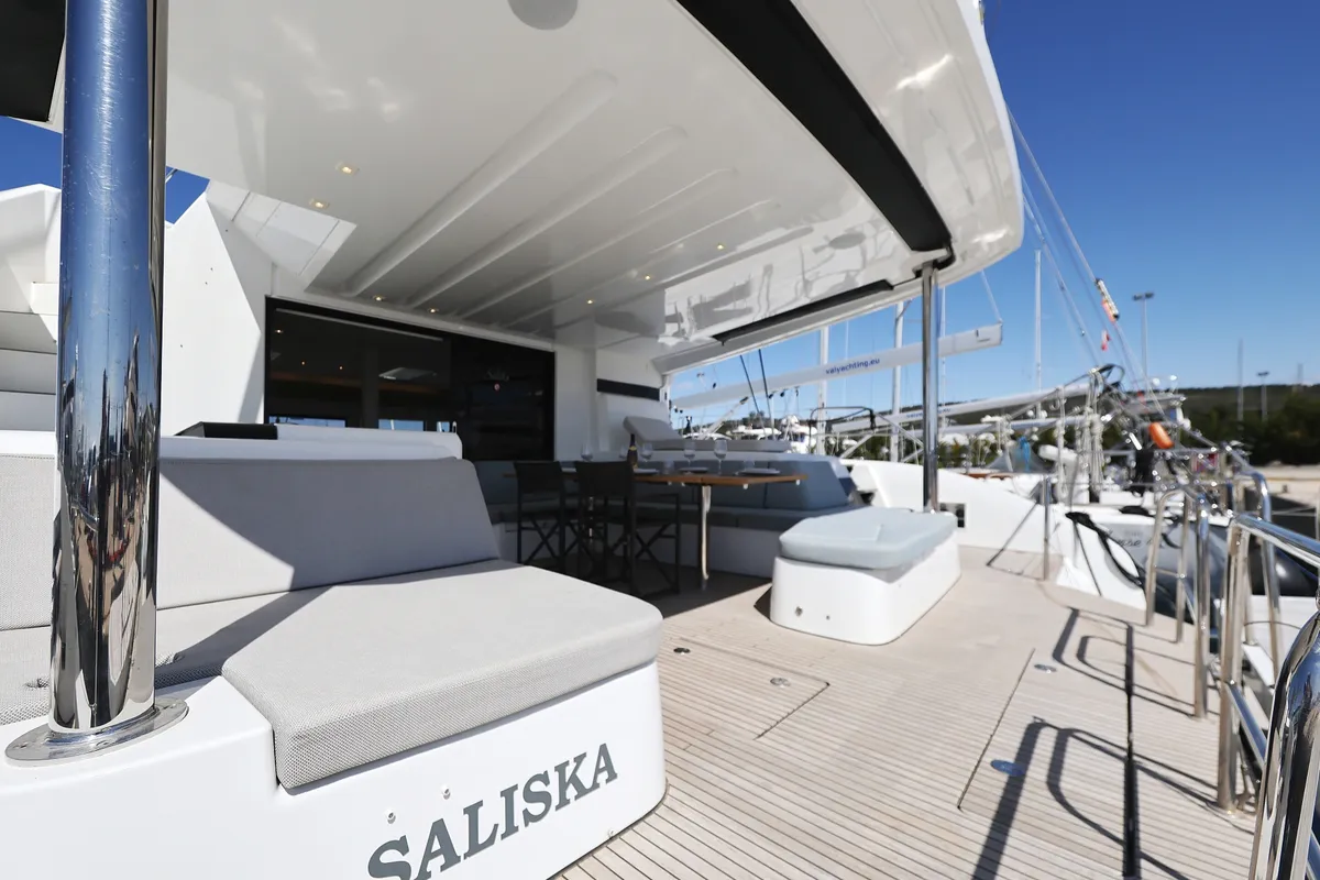 SALISKA, a Lagoon 55 catamaran at Split, Croatia
