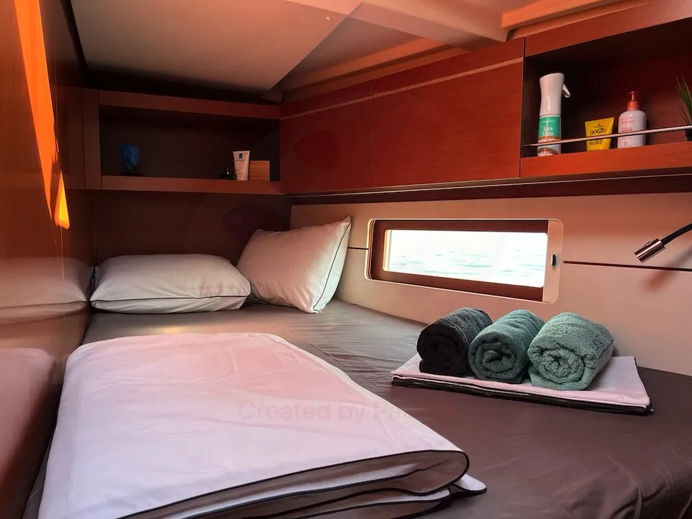 Cabin on Nagia, a Beneteau Oceanis 46.1 sailboat at Athens, Greece