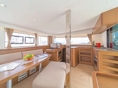 Galley of Melissanthi, a Lagoon 42 catamaran at Kos, Greece
