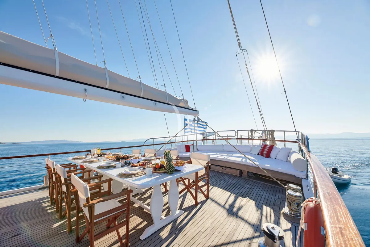 Cabin on White Pearl, a Lagoon 46 catamaran at Athens, Greece