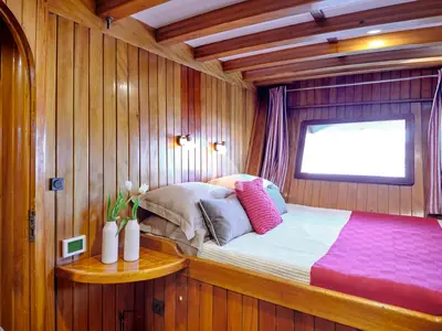 Salon of White Pearl, a Lagoon 46 catamaran at Athens, Greece