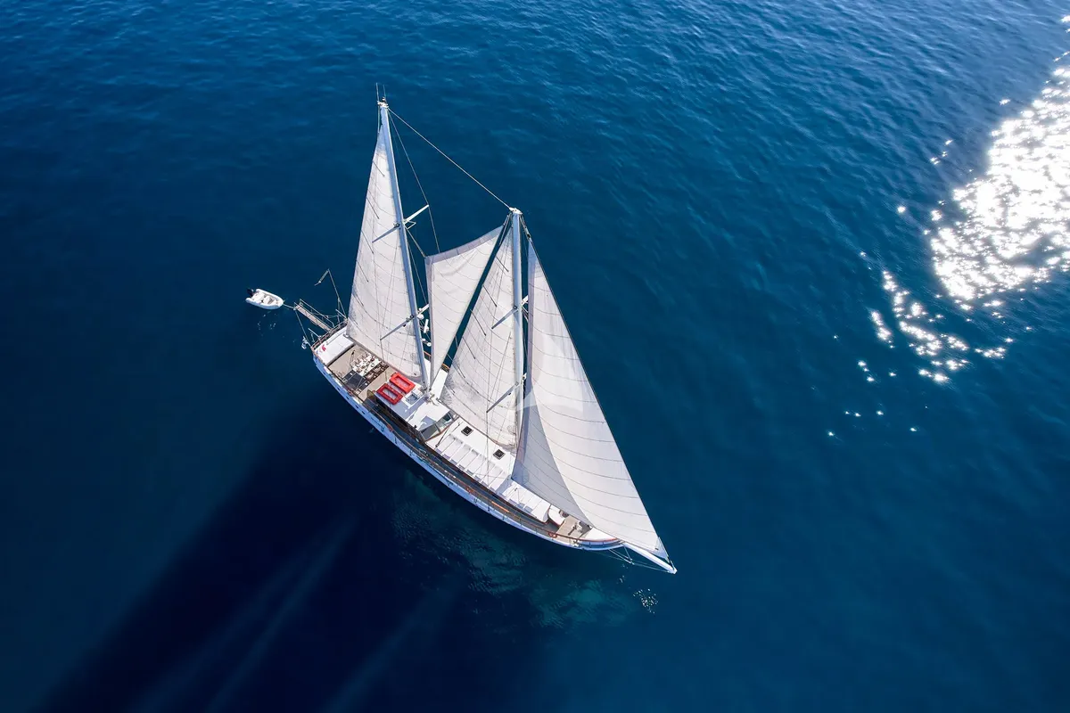 Exterior view of White Pearl, a Lagoon 46 catamaran at Athens, Greece