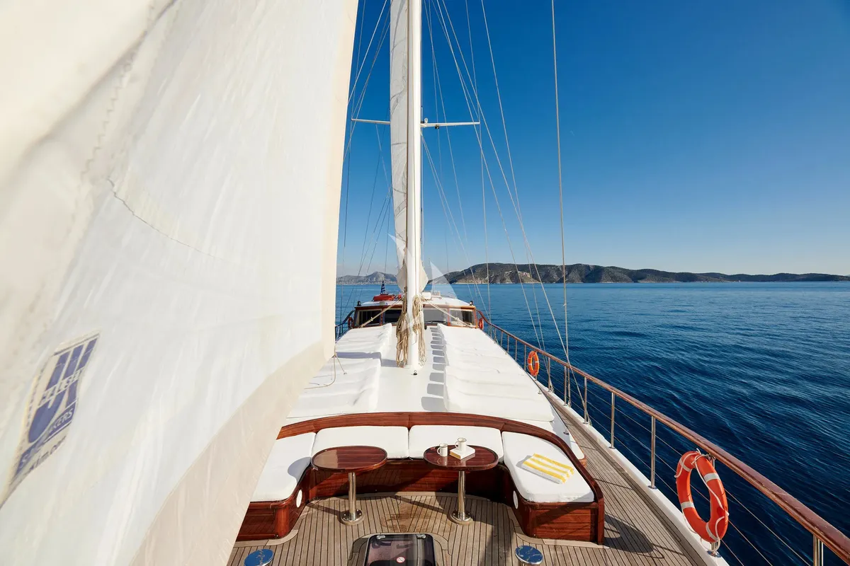White Pearl, a Lagoon 46 catamaran at Athens, Greece