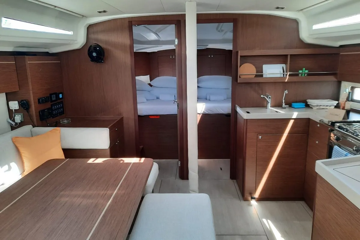 Salon of ALBIUS, a Beneteau Oceanis 40.1 sailboat at Split, Croatia