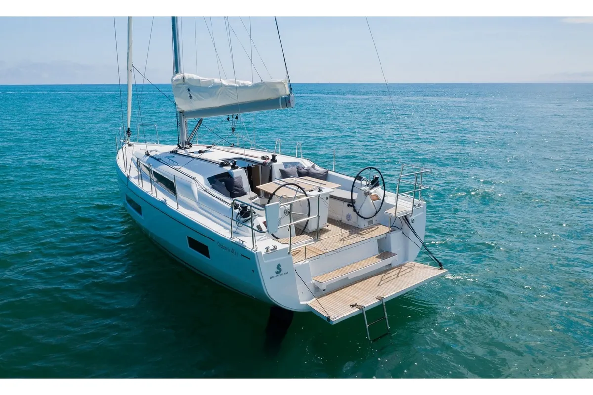Exterior view of ALBIUS, a Beneteau Oceanis 40.1 sailboat at Split, Croatia