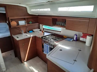 Galley of ALBIUS, a Beneteau Oceanis 40.1 sailboat at Split, Croatia