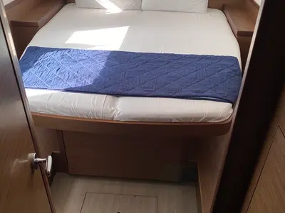 Cabin on Felis, a Lagoon 42 catamaran at Olbia, Italy