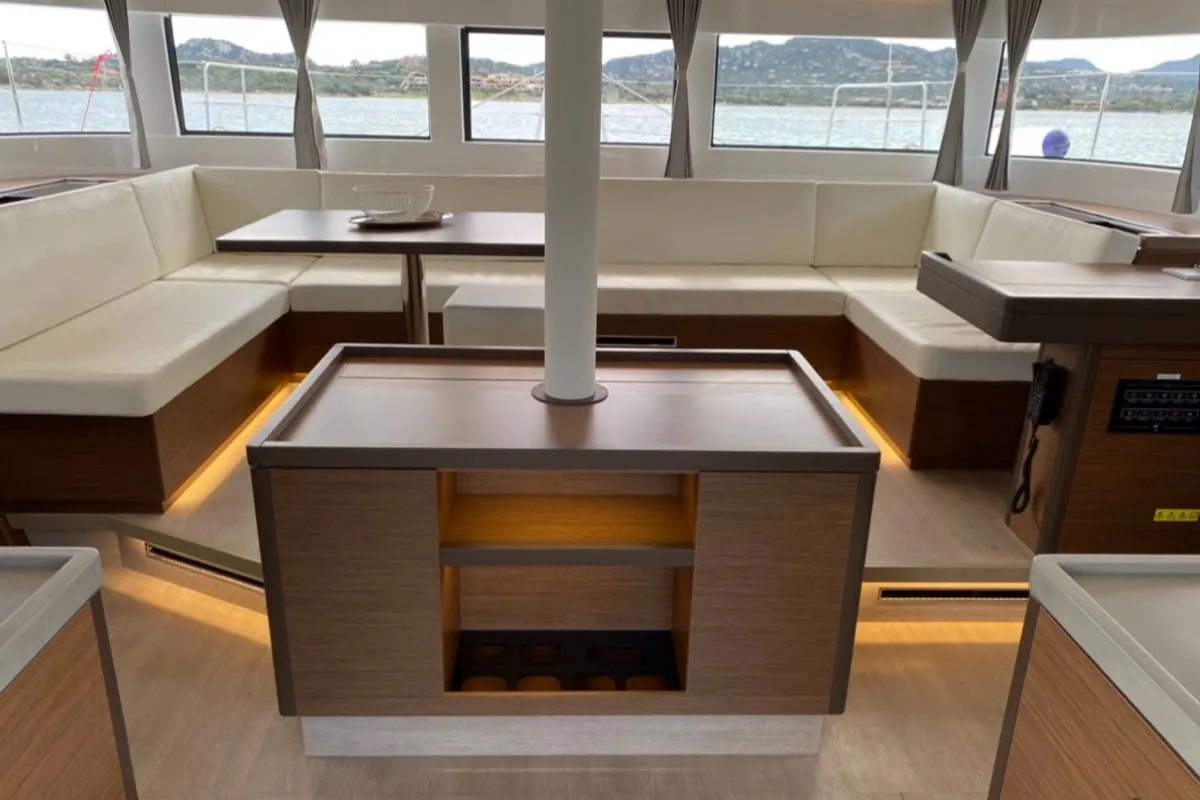Salon of Dreamers, a Lagoon 50 catamaran at Olbia, Italy