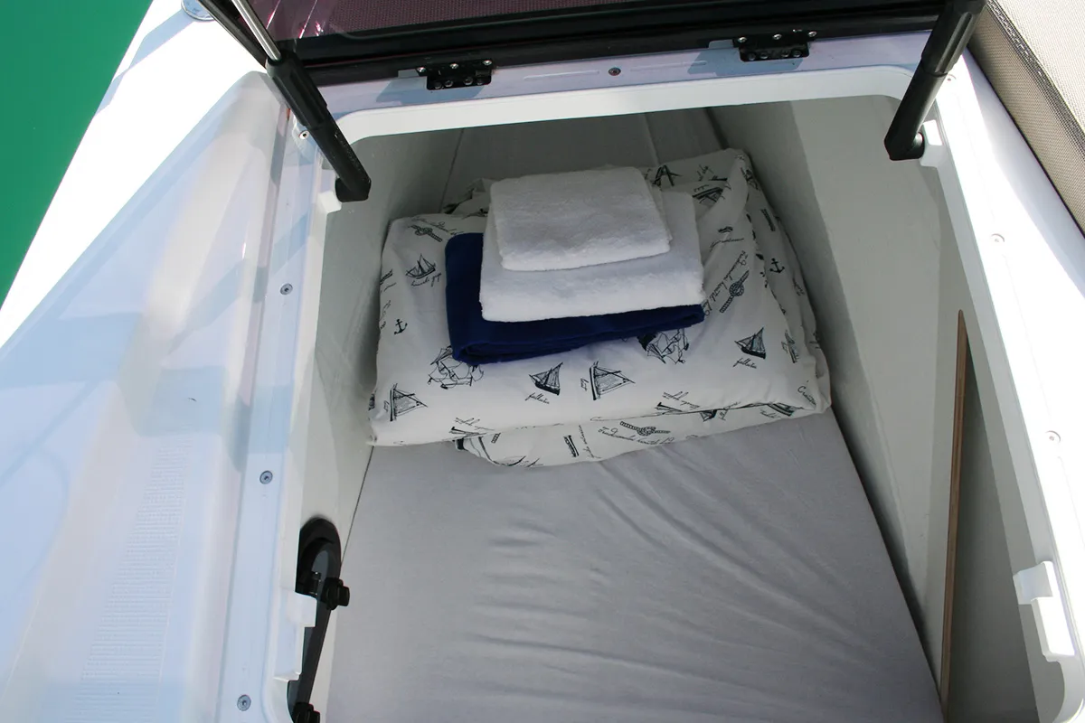 Cabin on Julija, a Bali Catsmart catamaran at Dubrovnik, Croatia