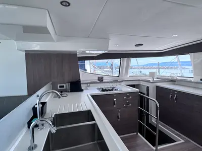 Galley of MY QUEEN, a Bali 4.6 catamaran at Novi Vinodolski, Croatia