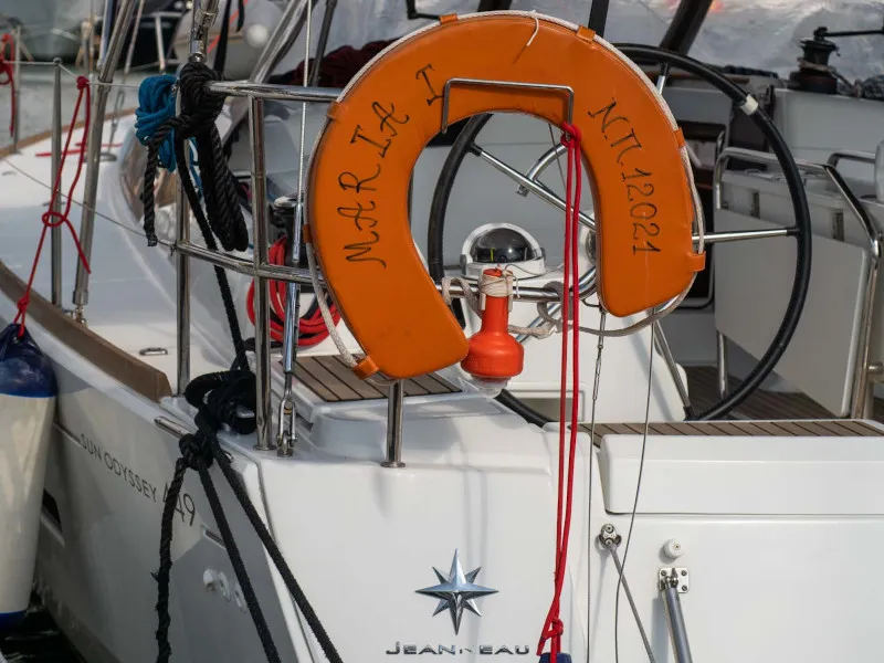 Maria 1, a Jeanneau Sun Odyssey 449 sailboat at Athens, Greece