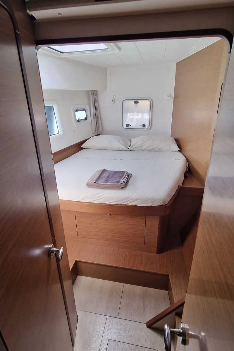 Cabin on Kireina, a Lagoon 42 catamaran at Portoferraio, Italy
