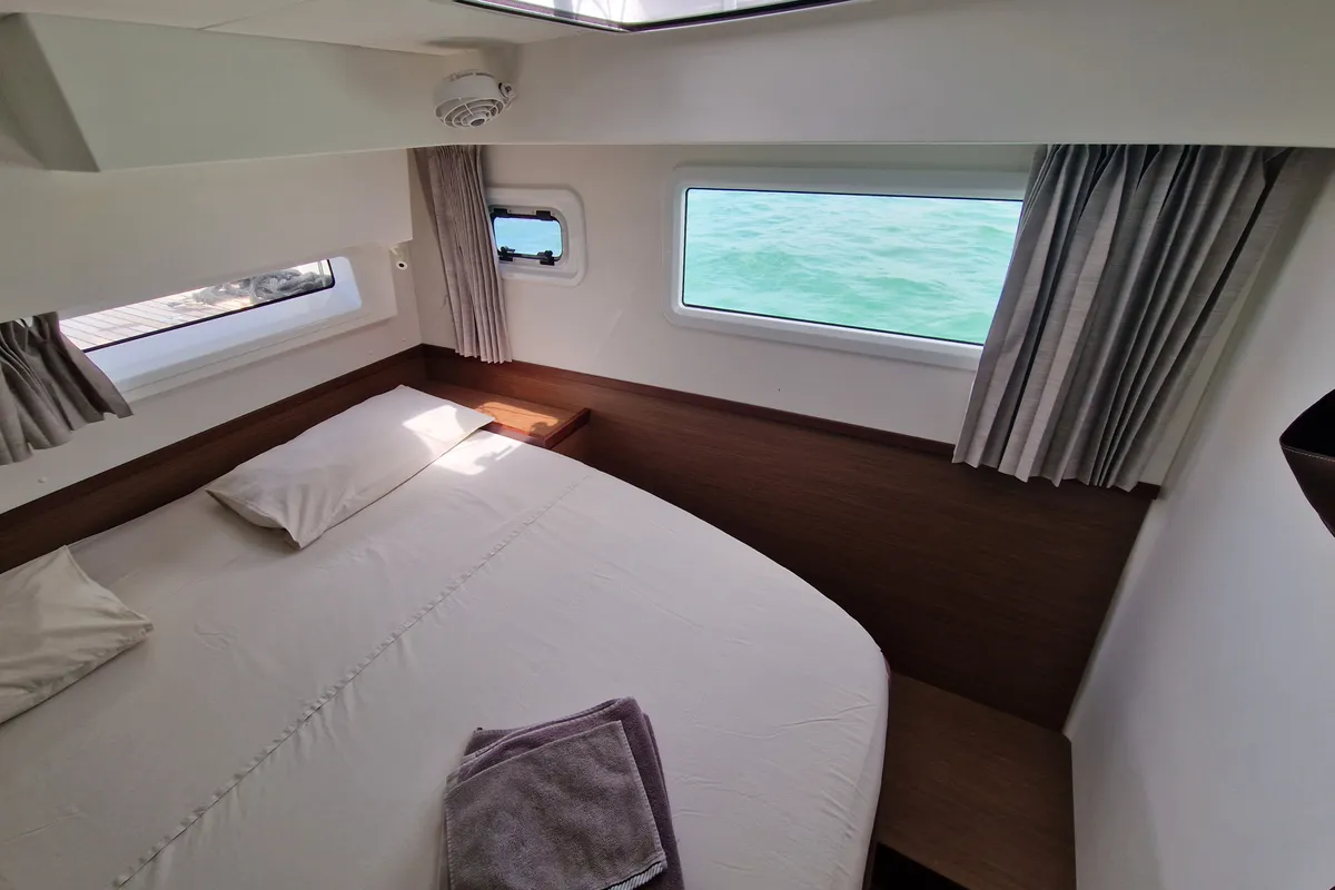 Cabin on Kireina, a Lagoon 42 catamaran at Portoferraio, Italy