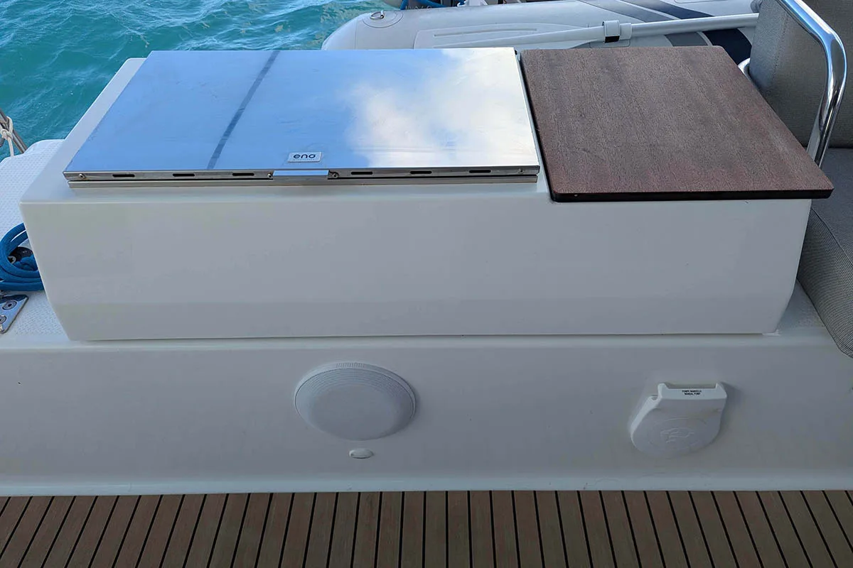 Beachcomber , a Fountaine Pajot Aura 51 catamaran at Road Town, British Virgin Islands