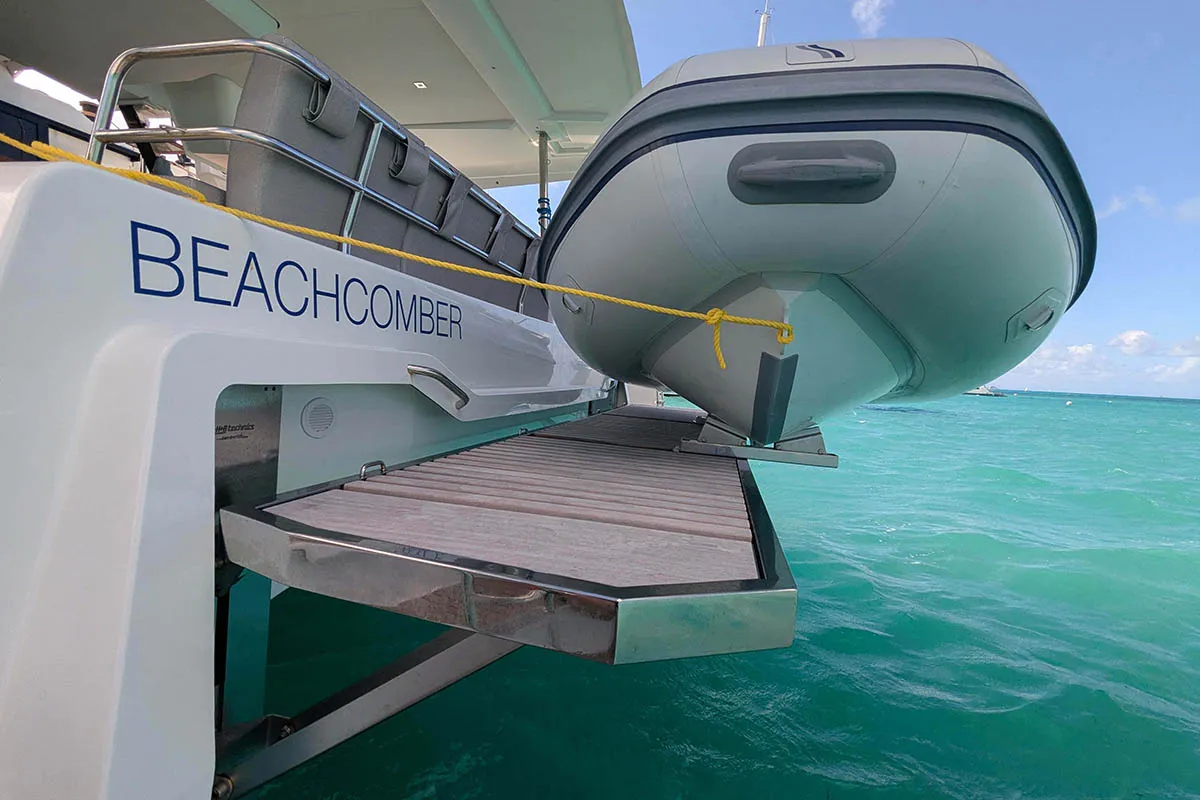 Beachcomber , a Fountaine Pajot Aura 51 catamaran at Road Town, British Virgin Islands