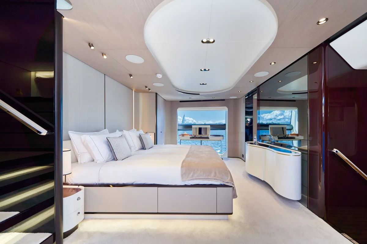 Cabin on ALUMINIA TOO, a Azimut Grande 27 motor yacht at Grad Kaštela, Croatia