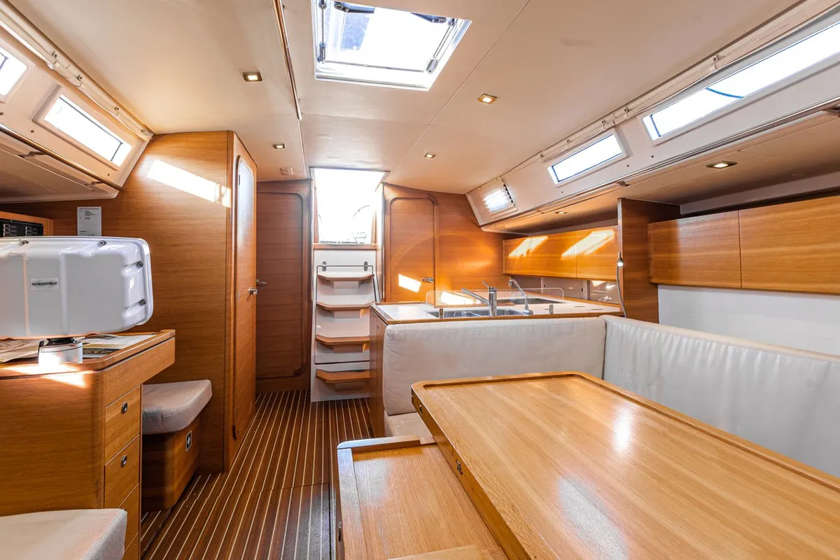 Salon of Istros, a AD Boats Salona 44 sailboat at Punat, Croatia