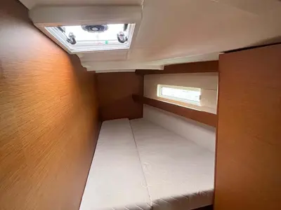 Cabin on Musica, a Jeanneau Sun Odyssey 440 sailboat at Castellammare di Stabia, Italy