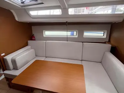 Salon of Musica, a Jeanneau Sun Odyssey 440 sailboat at Castellammare di Stabia, Italy