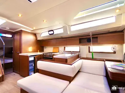 Galley of Elettra, a Beneteau Oceanis 51.1 sailboat at Castellammare di Stabia, Italy
