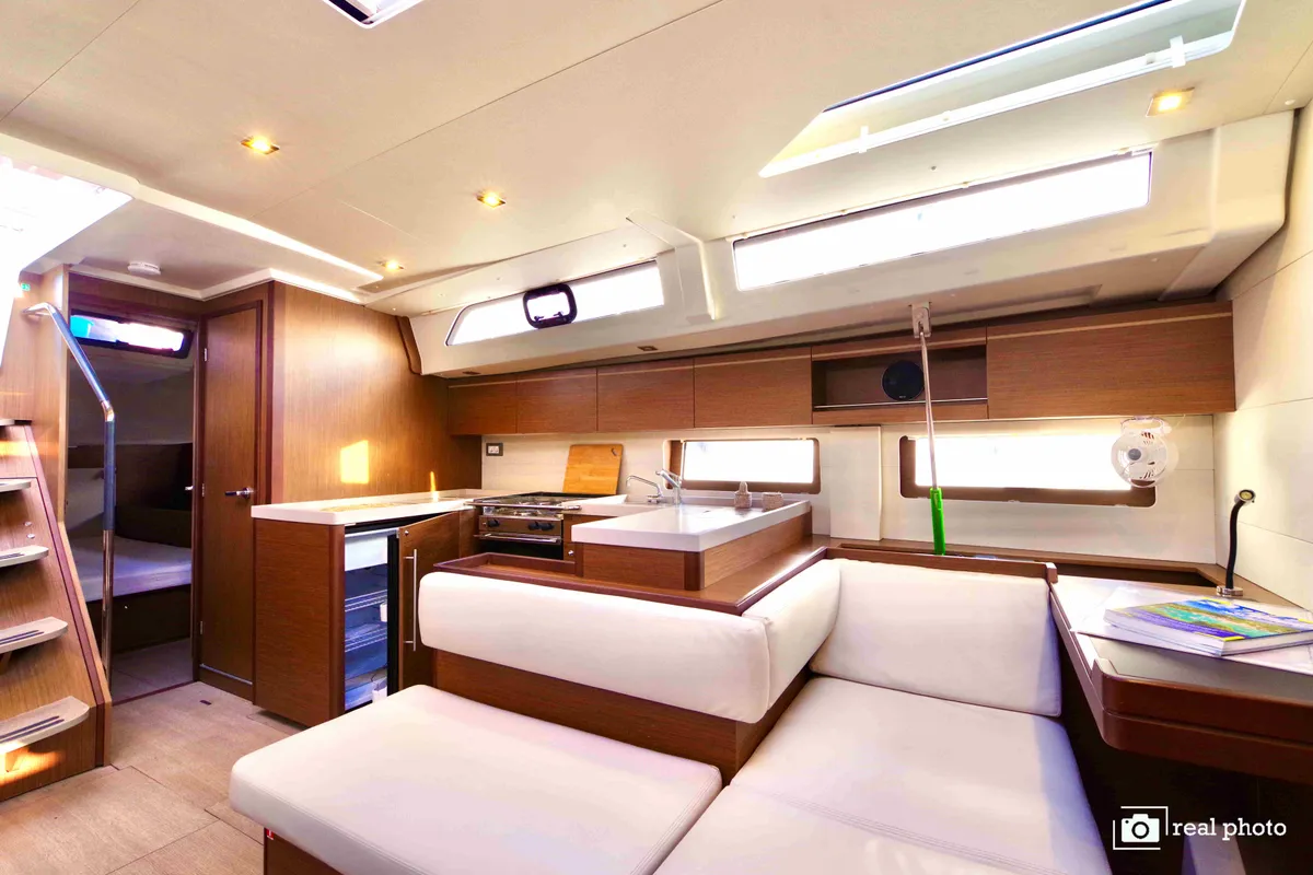Galley of Elettra, a Beneteau Oceanis 51.1 sailboat at Castellammare di Stabia, Italy