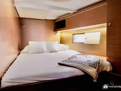 Cabin on Elettra, a Beneteau Oceanis 51.1 sailboat at Castellammare di Stabia, Italy