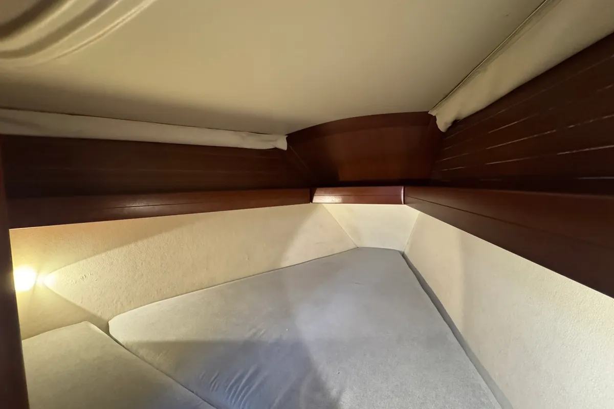 Cabin on Bonchamps, a Dufour 34 sailboat at La Rochelle, France