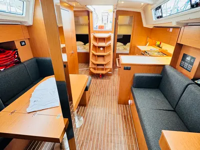 Salon of Popaj, a Bavaria C38 sailboat at Novi Vinodolski, Croatia