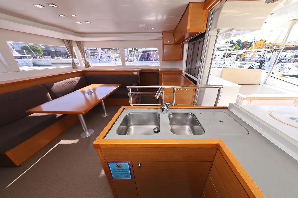 Galley of Simply The Best, a Lagoon 450 catamaran at Grad Trogir, Croatia