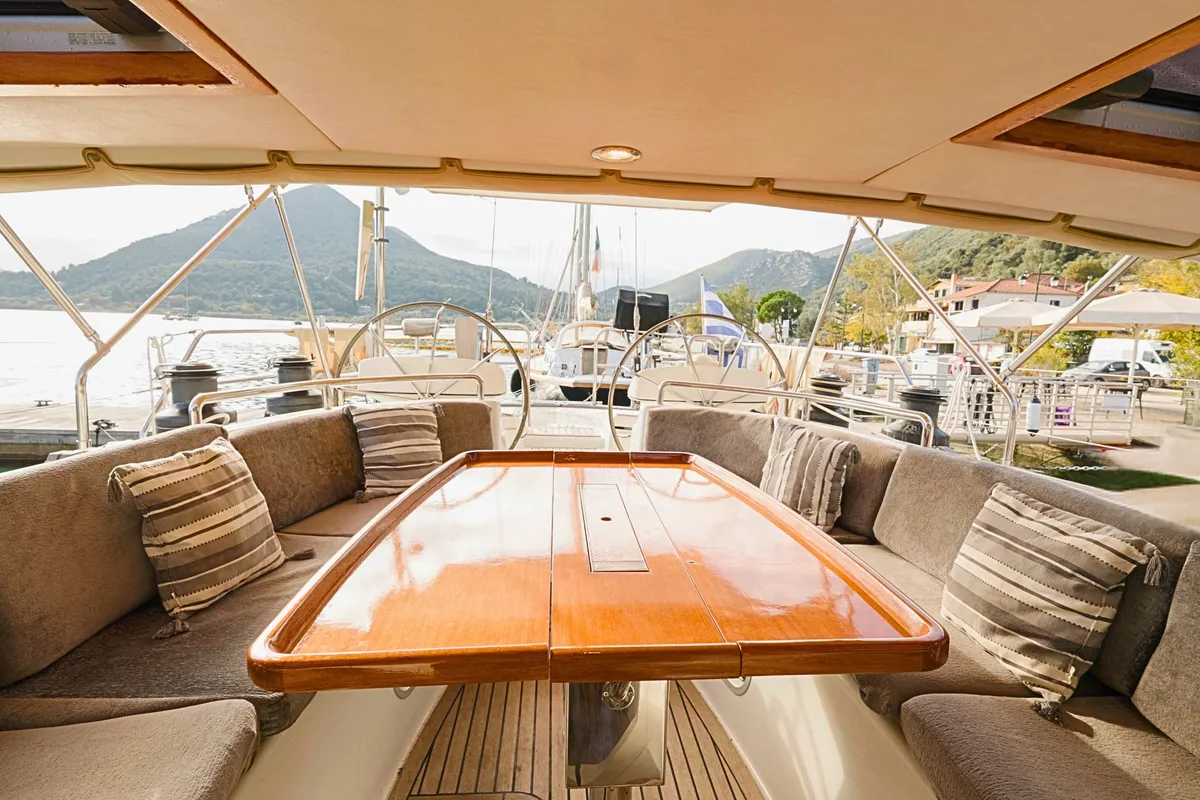 Exterior view of Morning Calm, a Gulet Sail boat sailboat at Municipal Unit of Ellomenos, Greece