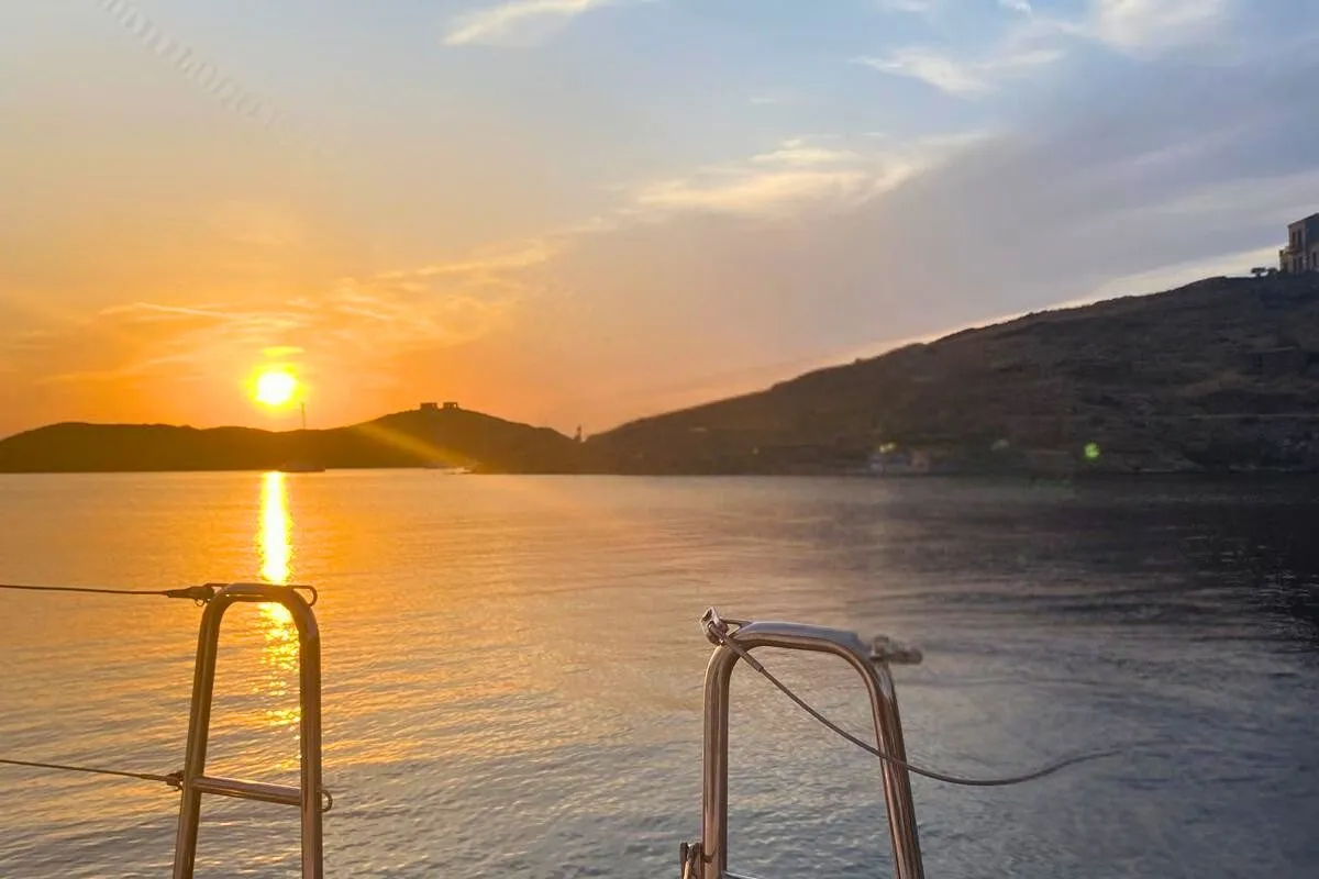 Deck of Morning Calm, a Gulet Sail boat sailboat at Municipal Unit of Ellomenos, Greece