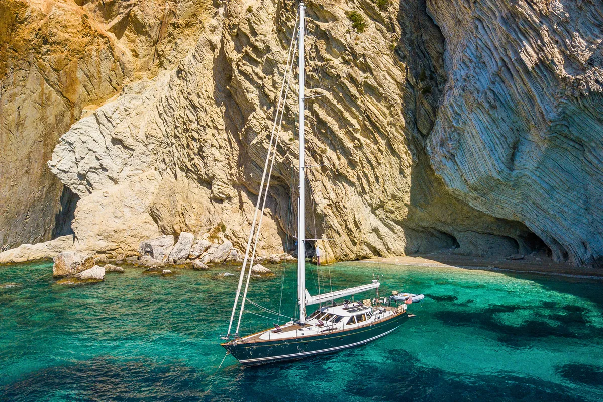 Exterior view of Morning Calm, a Gulet Sail boat sailboat at Municipal Unit of Ellomenos, Greece