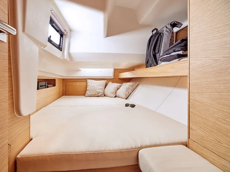 Cabin on Lina, a Elan E5 sailboat at Primošten, Croatia