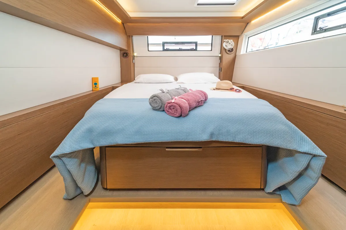 Cabin on Jupiter, a Lagoon 50 catamaran at Municipal Unit of Lefkada, Greece