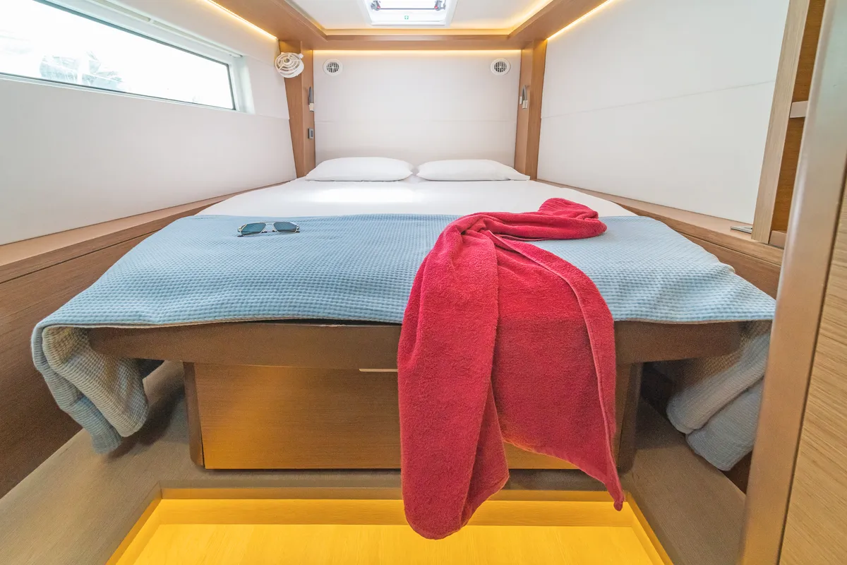 Cabin on Jupiter, a Lagoon 50 catamaran at Municipal Unit of Lefkada, Greece