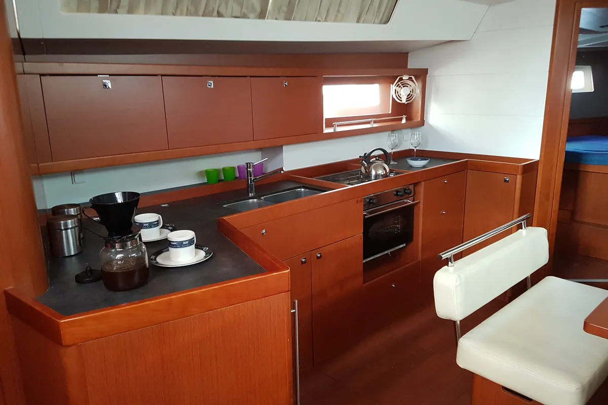 Cabin on Allegria, a Beneteau Oceanis 45 sailboat at Municipal Unit of Lefkada, Greece