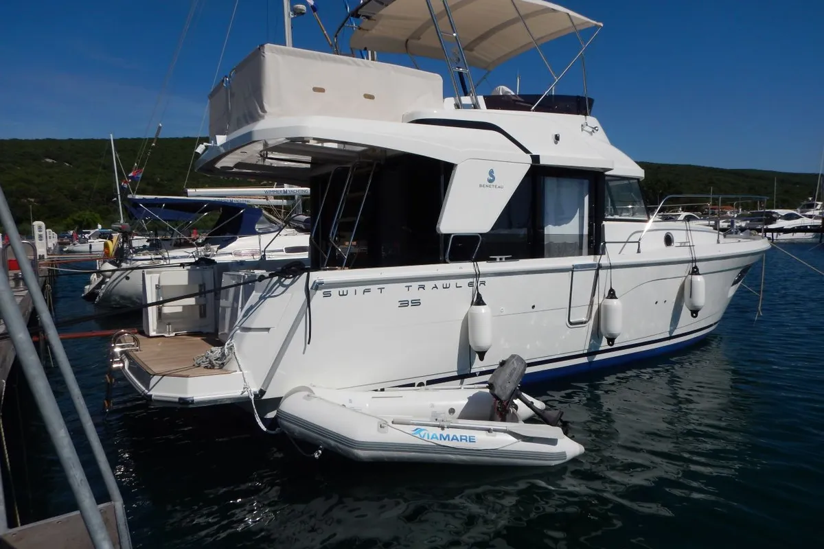 KAYCI, a Beneteau Swift Trawler 35 motorboat at Zadar, Croatia