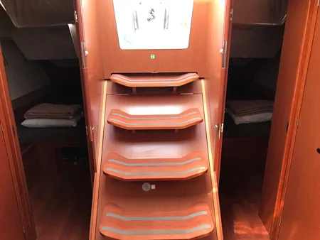 Salon of Skiron, a Beneteau Oceanis 48 sailboat at Athens, Greece