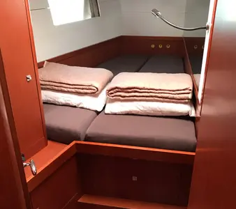 Cabin on Skiron, a Beneteau Oceanis 48 sailboat at Athens, Greece
