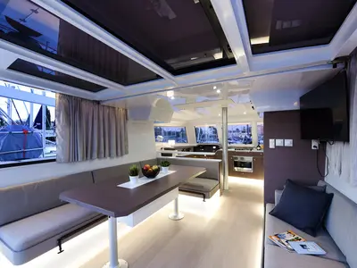 Salon of Fux 4 Sail, a Bali Catspace catamaran at Zadar, Croatia