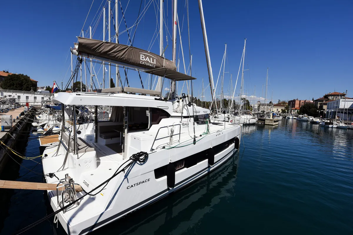 Exterior view of Fux 4 Sail, a Bali Catspace catamaran at Zadar, Croatia