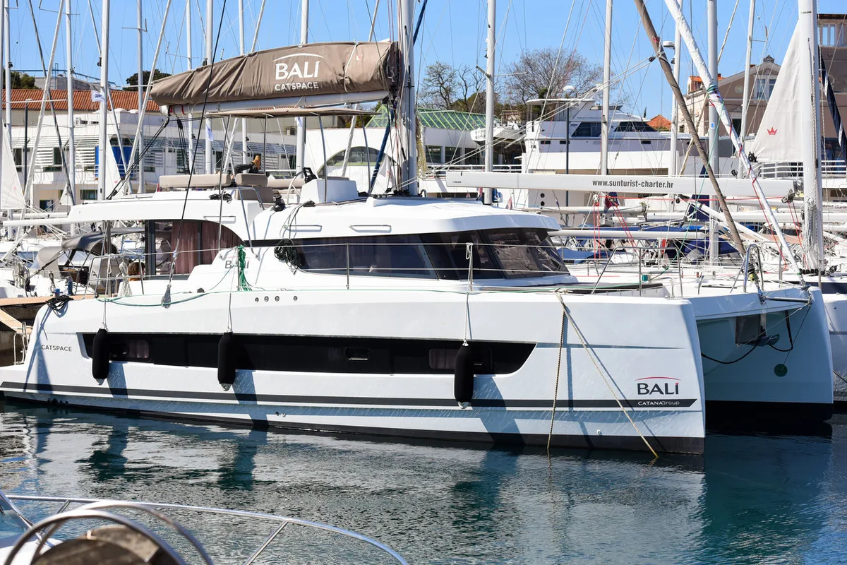 Exterior view of Fux 4 Sail, a Bali Catspace catamaran at Zadar, Croatia