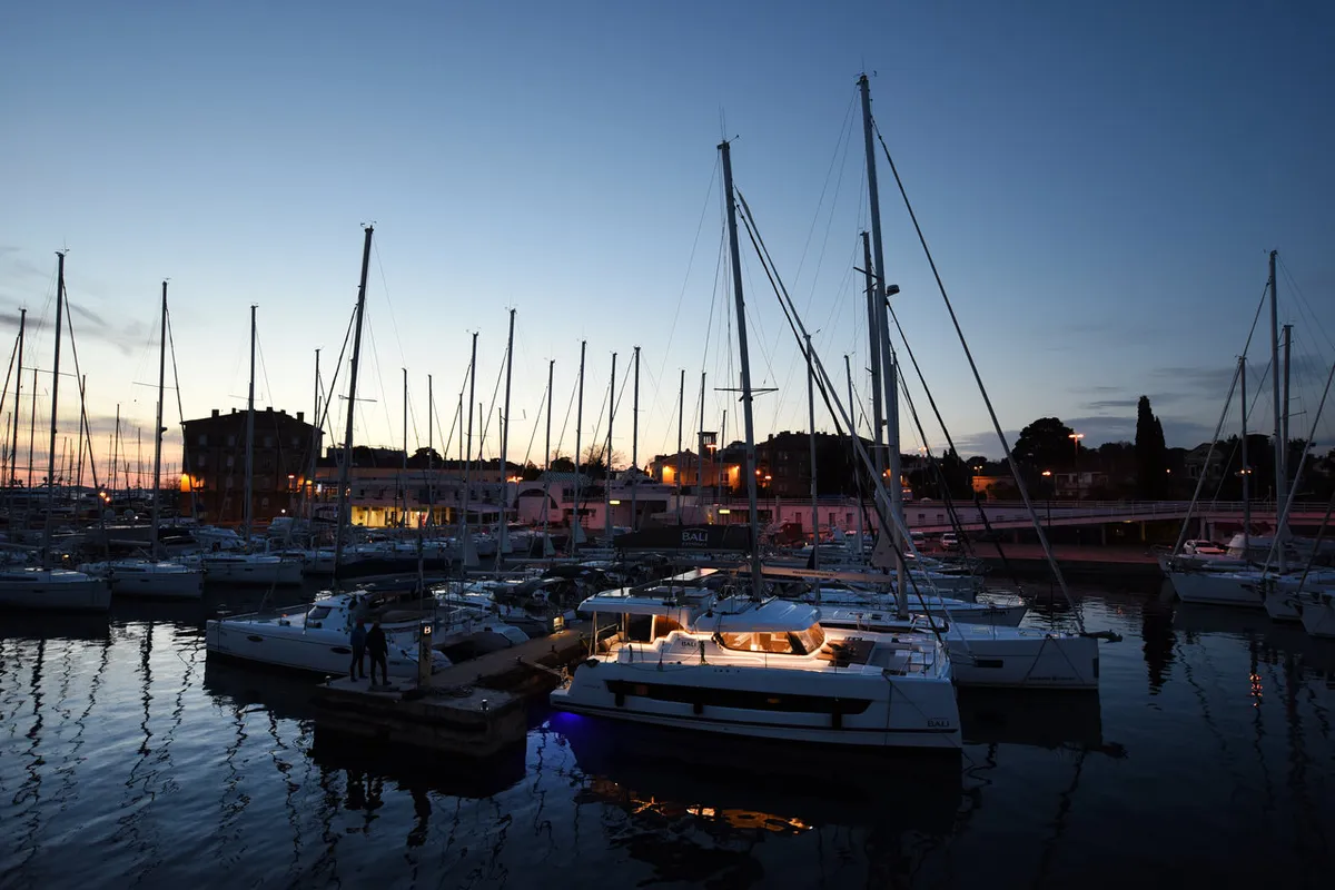 Exterior view of Fux 4 Sail, a Bali Catspace catamaran at Zadar, Croatia