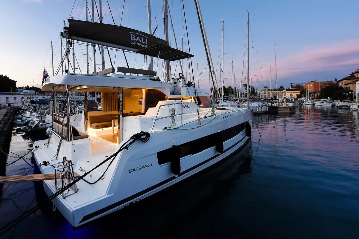 Exterior view of Fux 4 Sail, a Bali Catspace catamaran at Zadar, Croatia